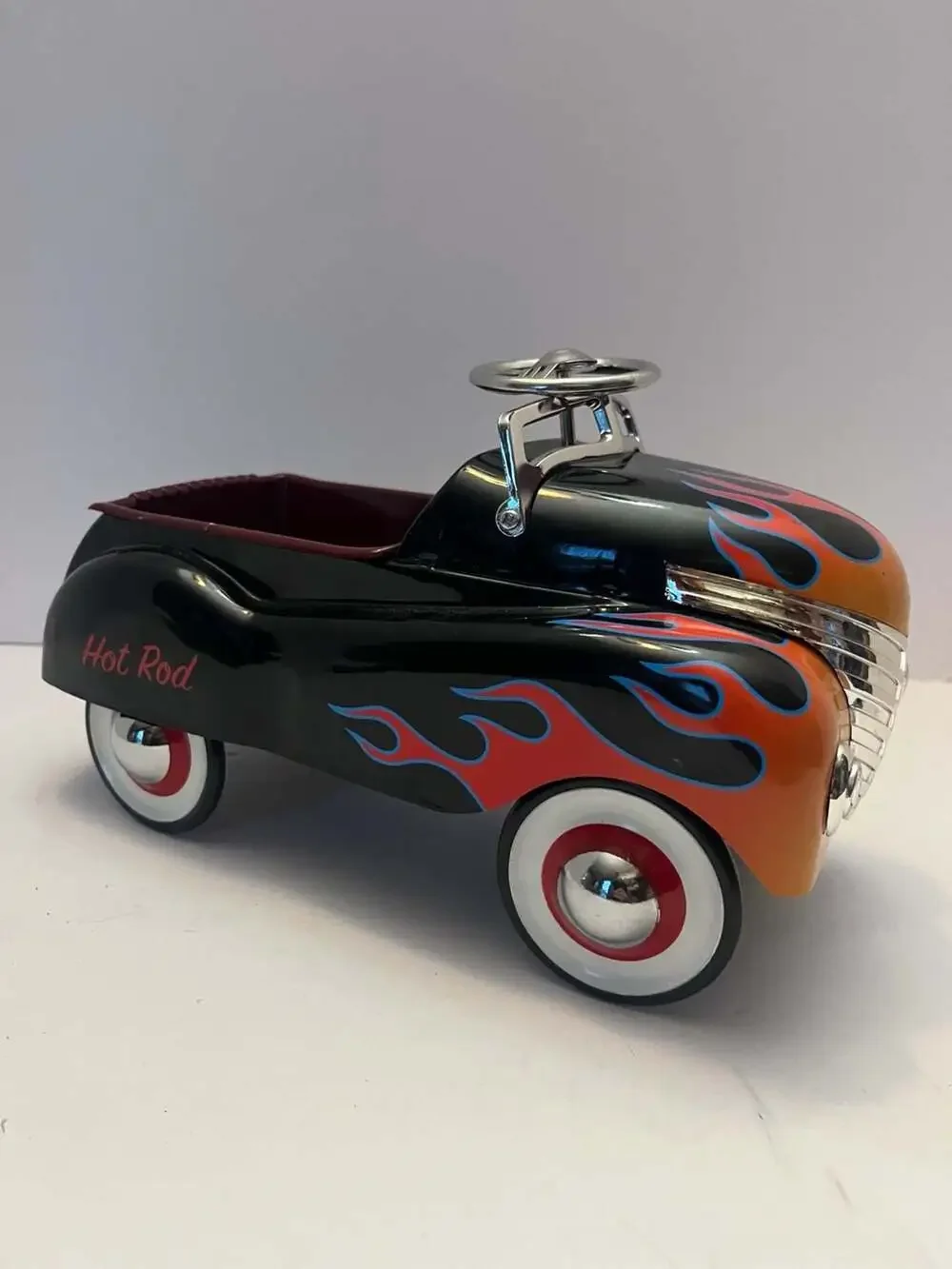 Teleflora Hot Rod Metal Tin Car Planter